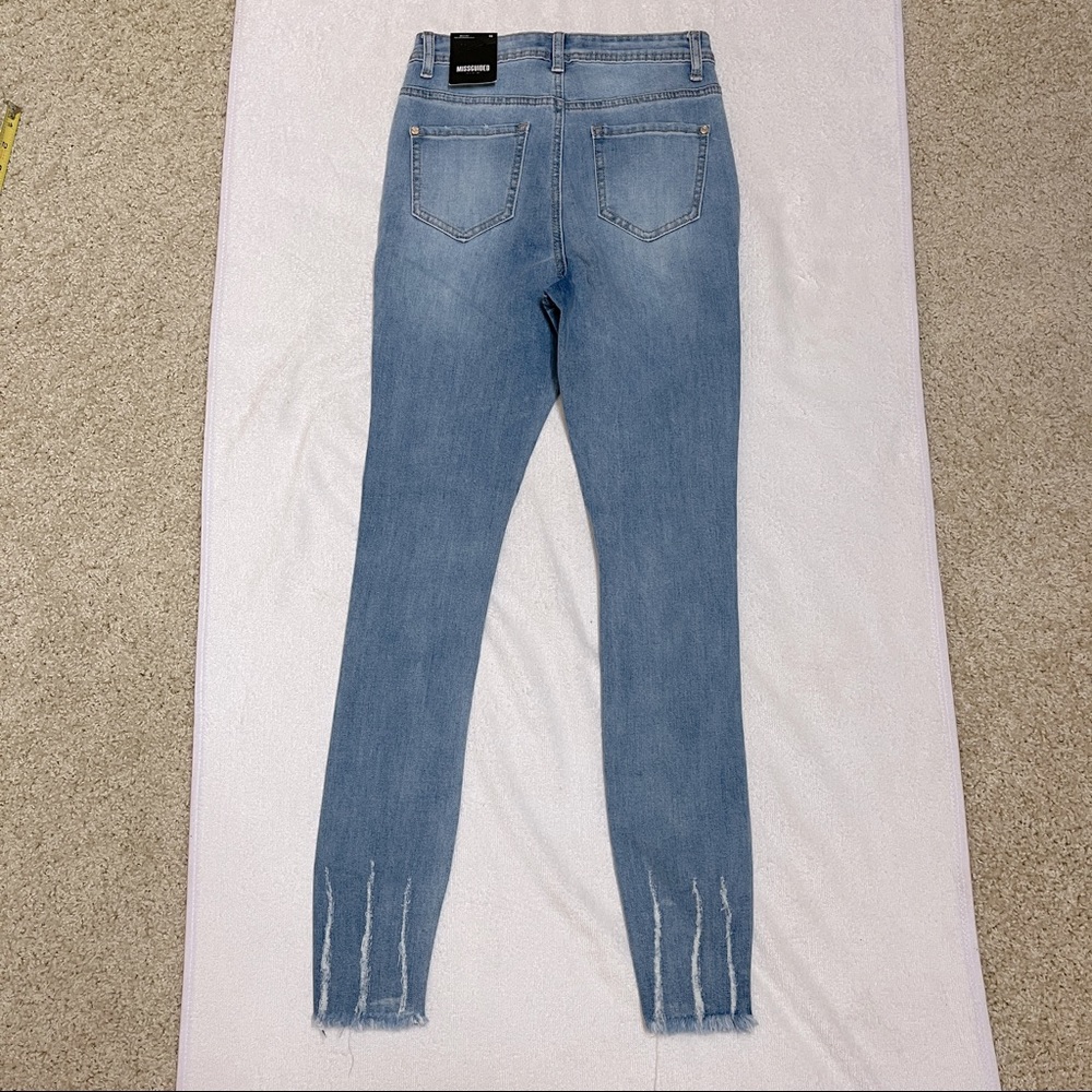 Missguided NEW Sinner High Waisted Ripped Skinny Jeans - Picture 3 of 7